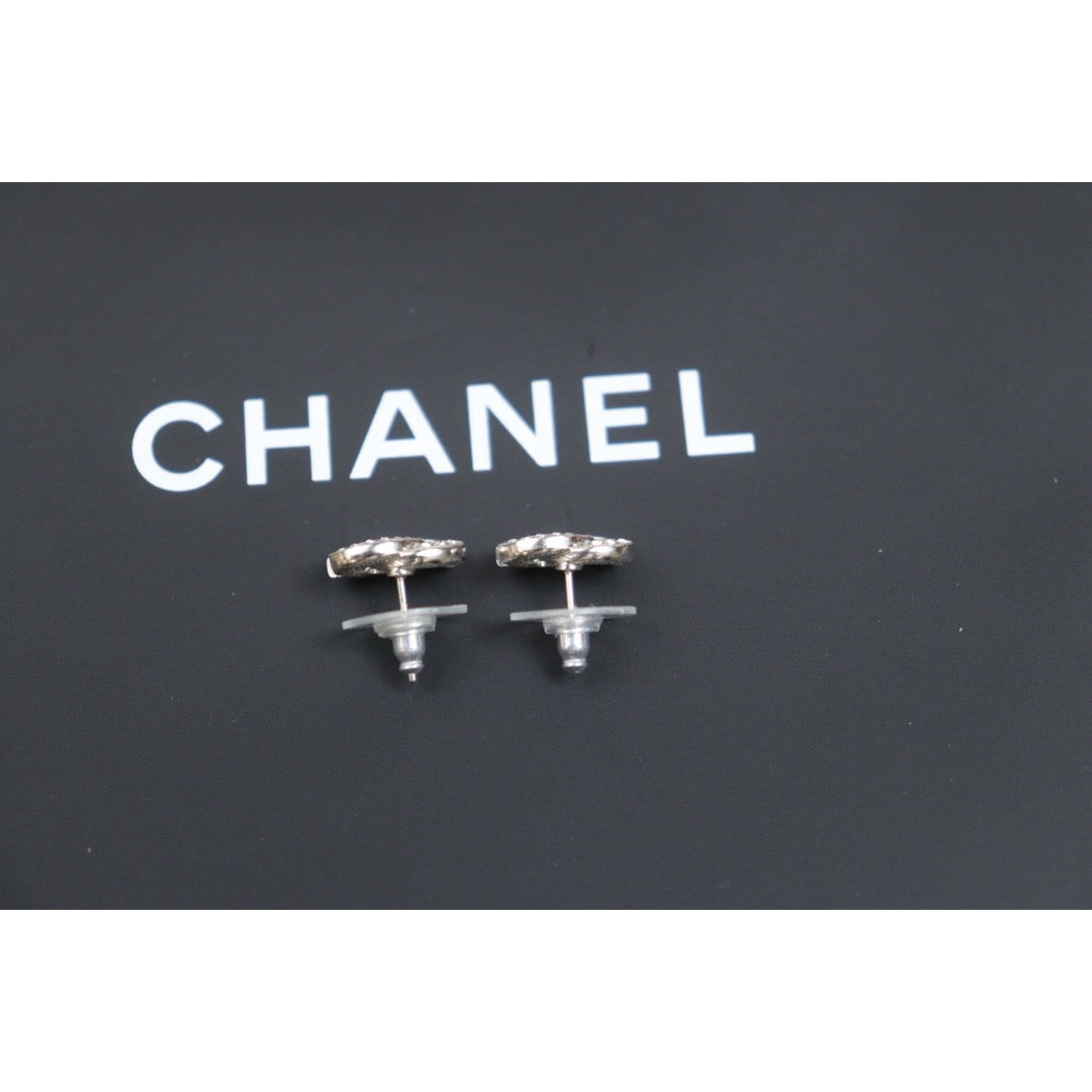 Include Authentic Detective Certificate of Authenticity｜Very Good ( Rank A) ｜CHANEL C20A COCO Mark Rhinestone Earrings Made In 2020 Year｜26093004