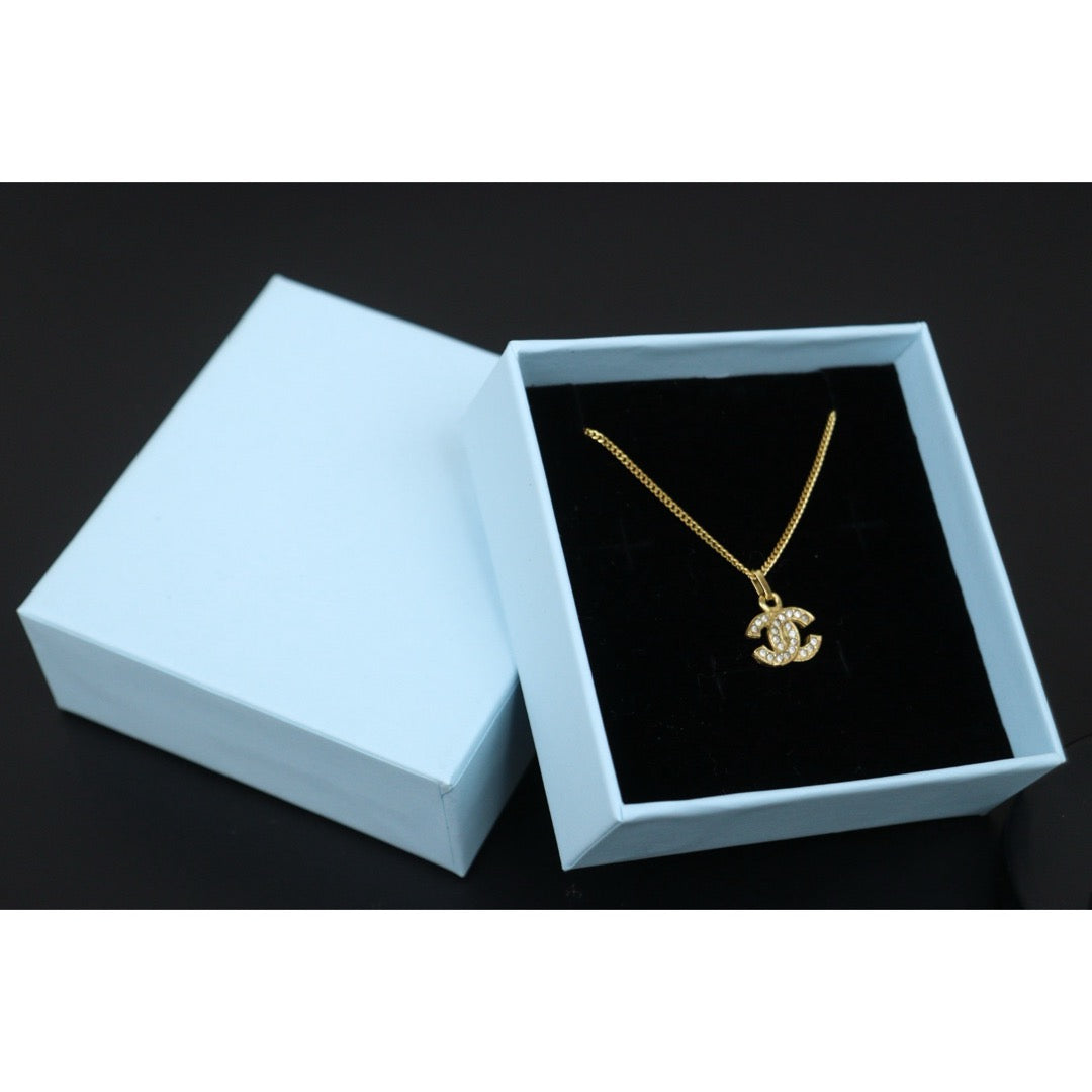 Good ( Rank AB)｜ CHANEL Coco Mark  Rhinestone  Necklace｜24062601
