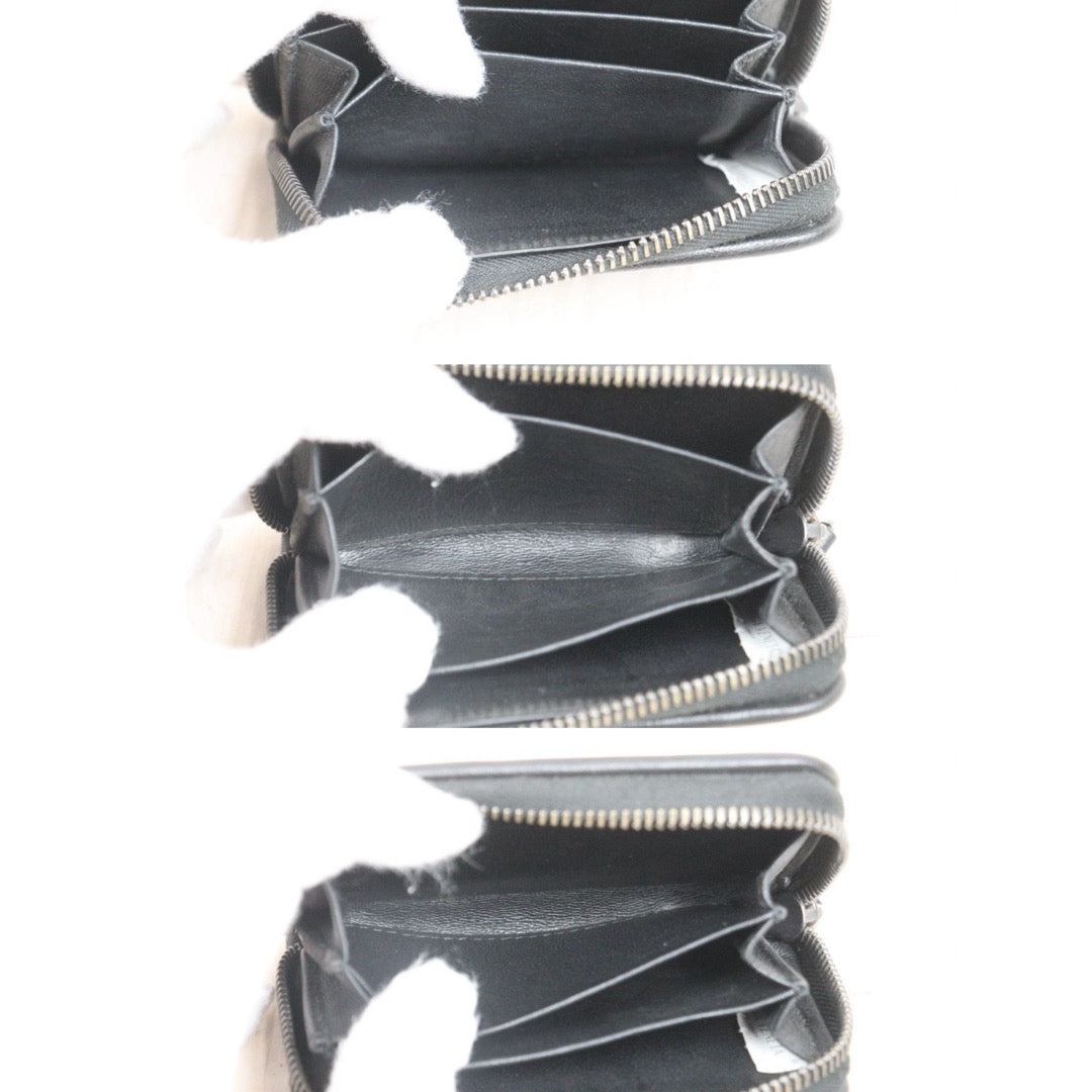 Very Good ( Rank A)｜ Bottega Veneta Leather Braid Black Wallet Card Holder Coin Purse｜25071005