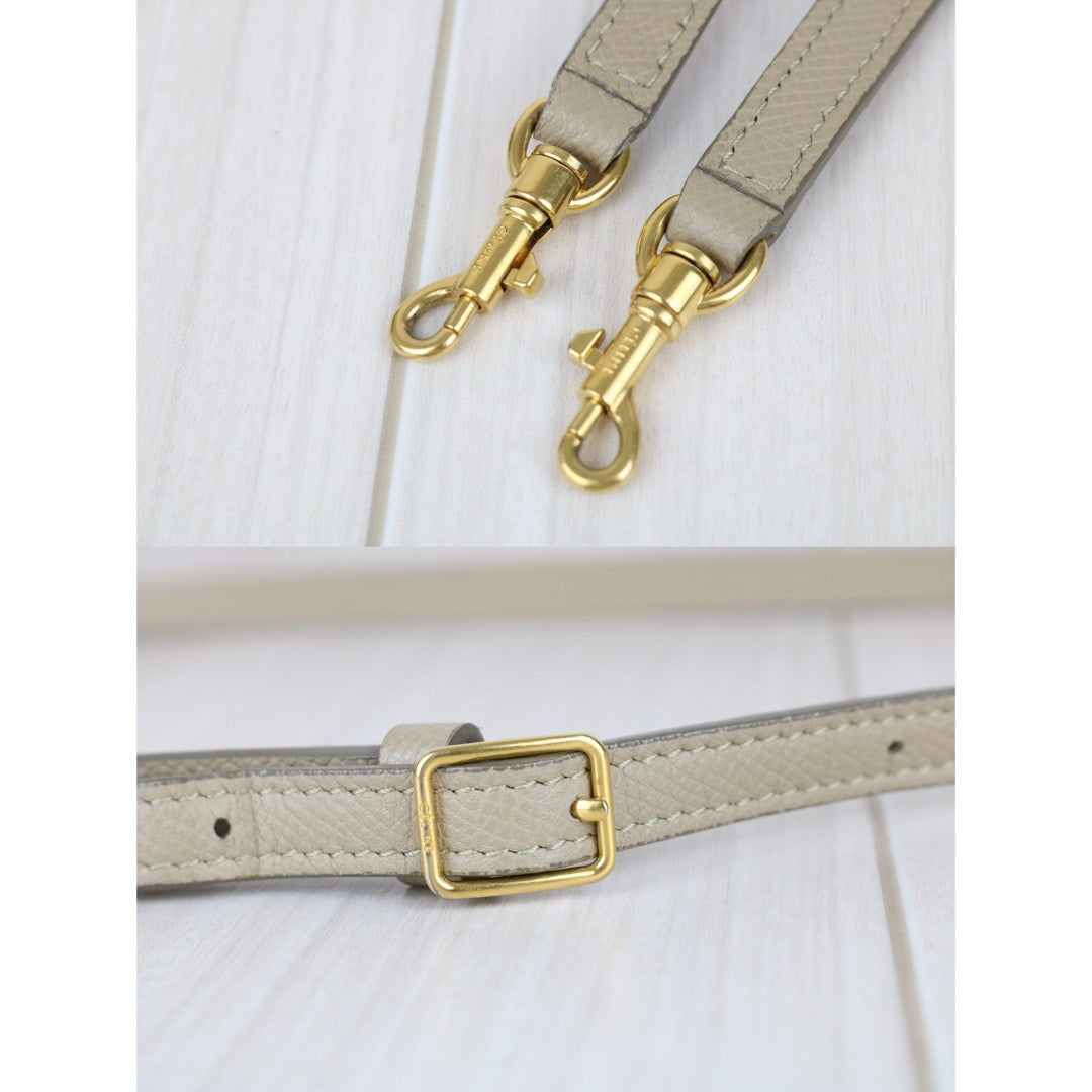 Very Good ( Rank A)｜CELINE Leather Calf Belt Nano Handbag Shoulder Bag Beige｜B25041506