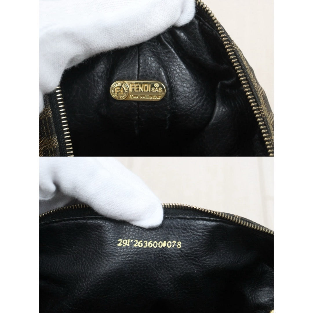 Include Entrupy Certificate of Authenticity｜Good ( Rank AB)｜ FENDI PM Zucca Handbag ｜26082106