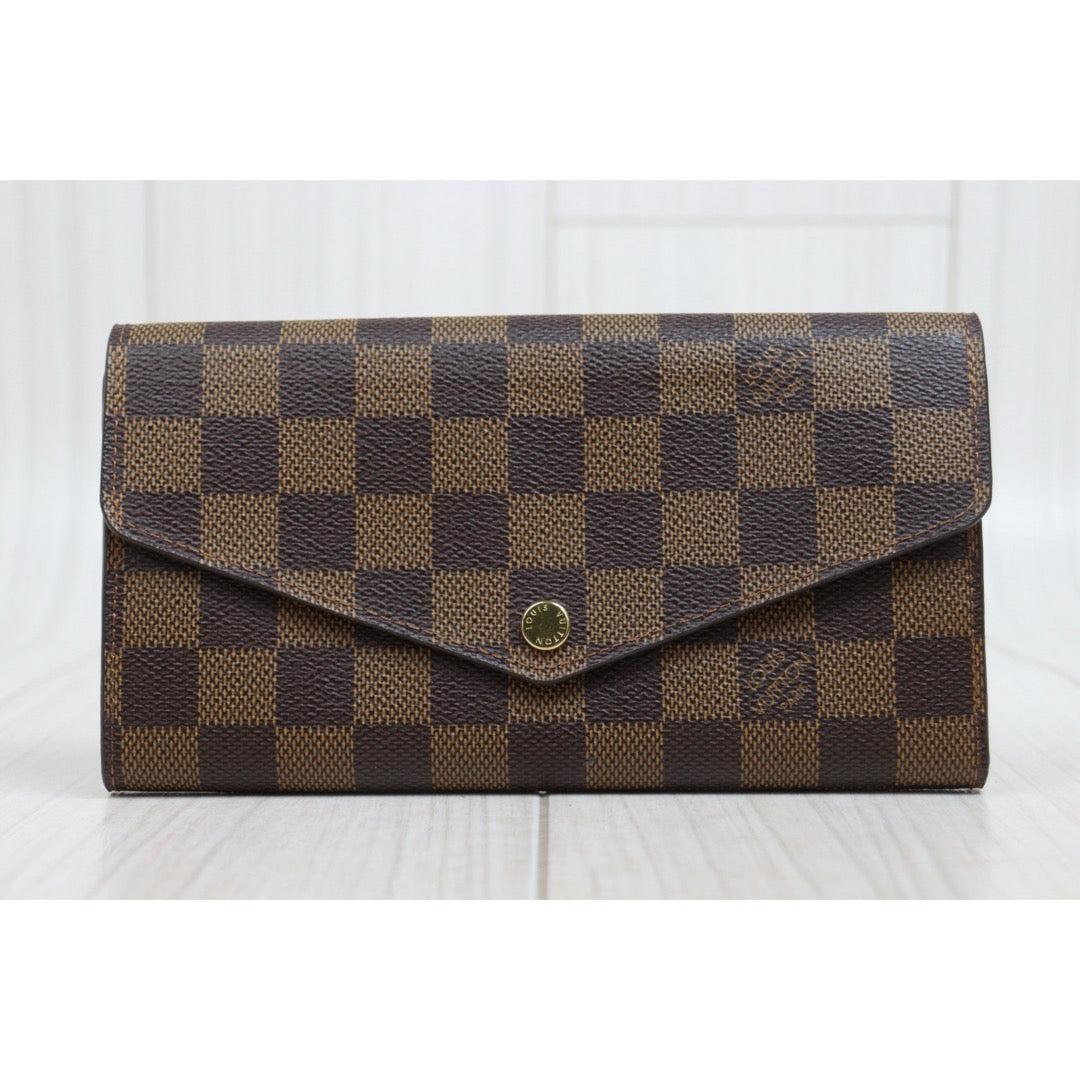 Include Entrupy Certificate of Authenticity｜Very Good ( Rank A)｜  Louis Vuitton Damier Sarah Long Wallet ｜26061101