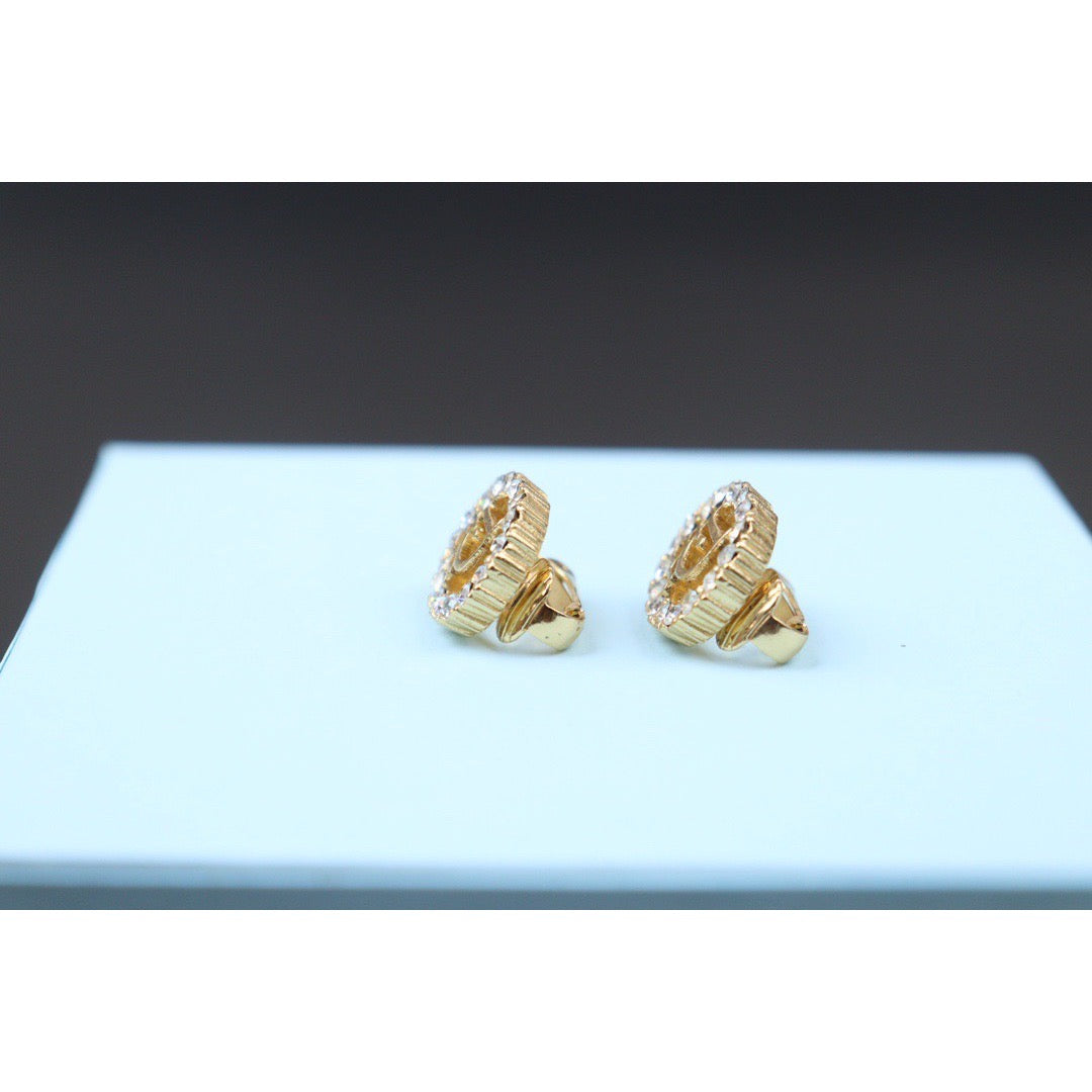 Rank A ｜ Dior CD Earring Gold Plated｜24072511