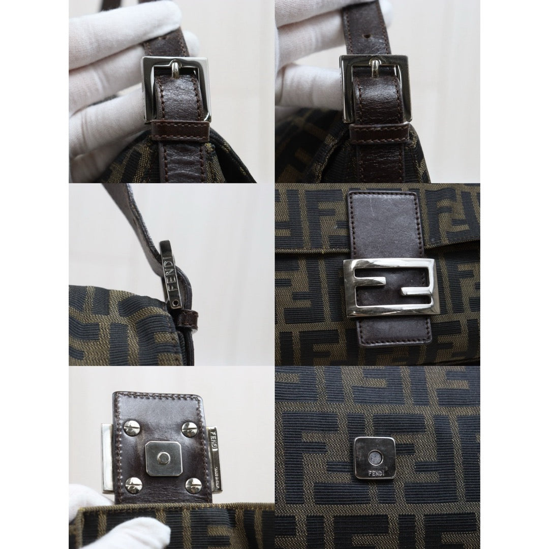 Include Entrupy Certificate of Authenticity｜Good ( Rank AB)｜ FENDI Zucca Mamma Baguette Shoulder Bag｜26031912