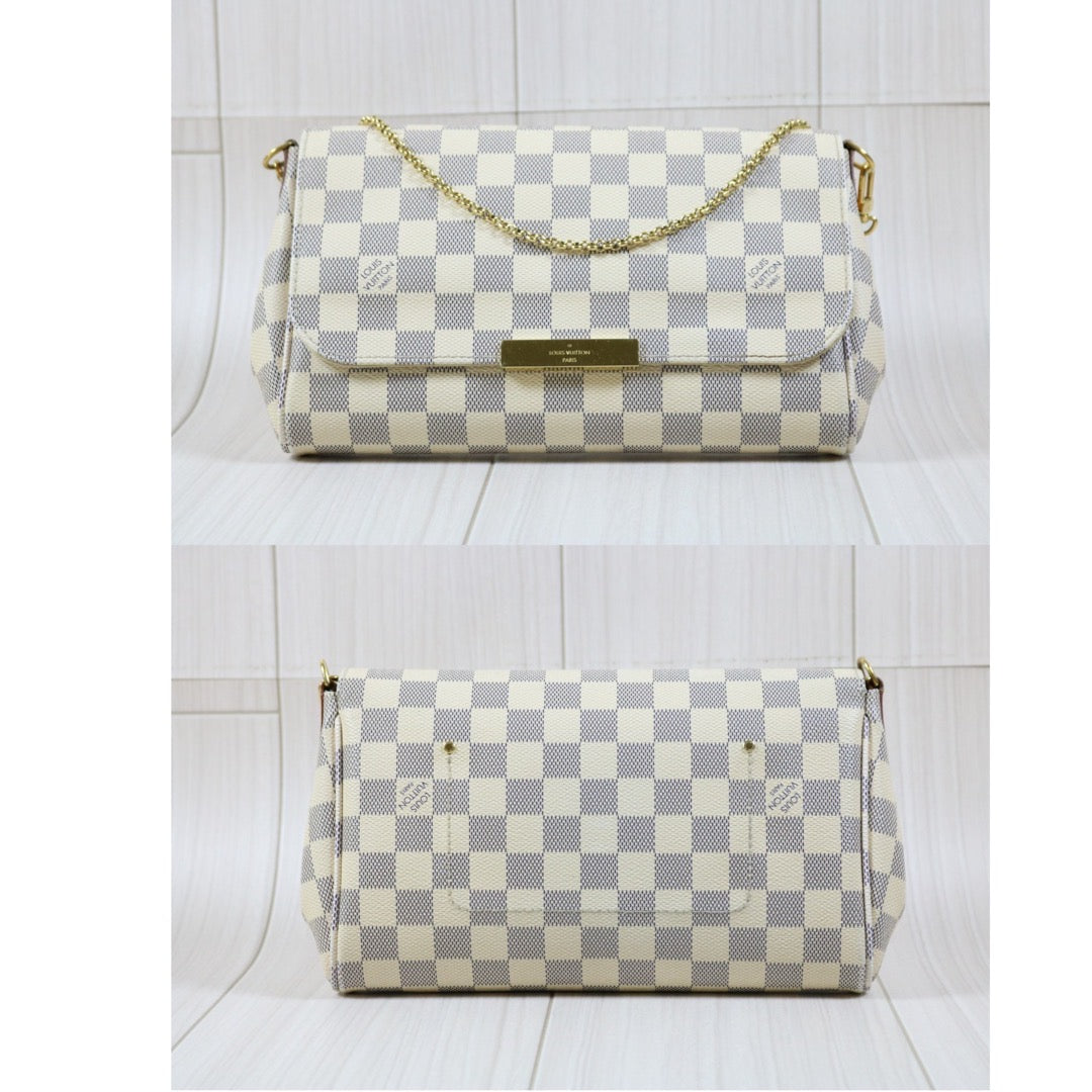 Rank A ｜ Louis Vuitton Damier Azur Favorite MM Shoulder Bag｜S24040205