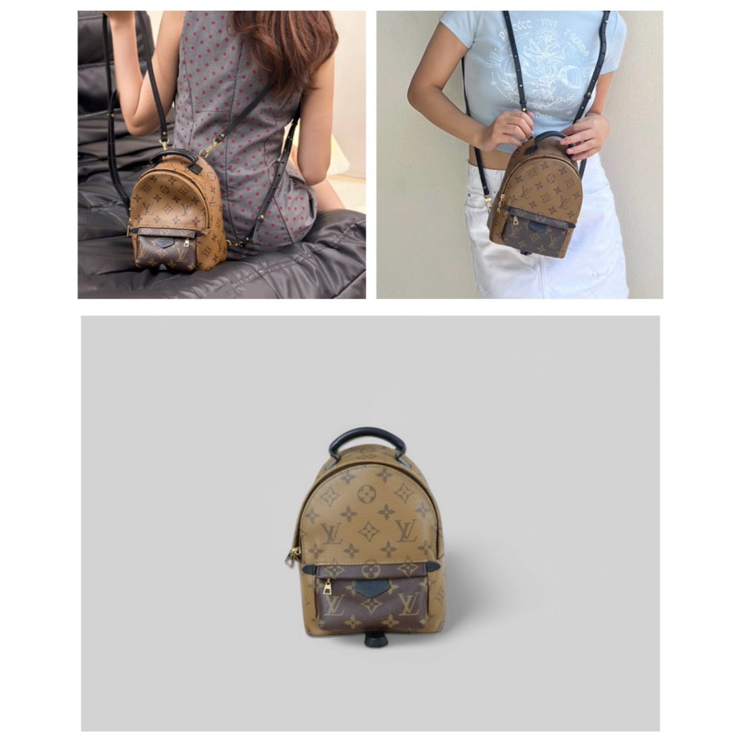 Very Good ( Rank A) ｜  LV Monogram Coated Canvas Mini Palm Springs Backpack｜X25030713