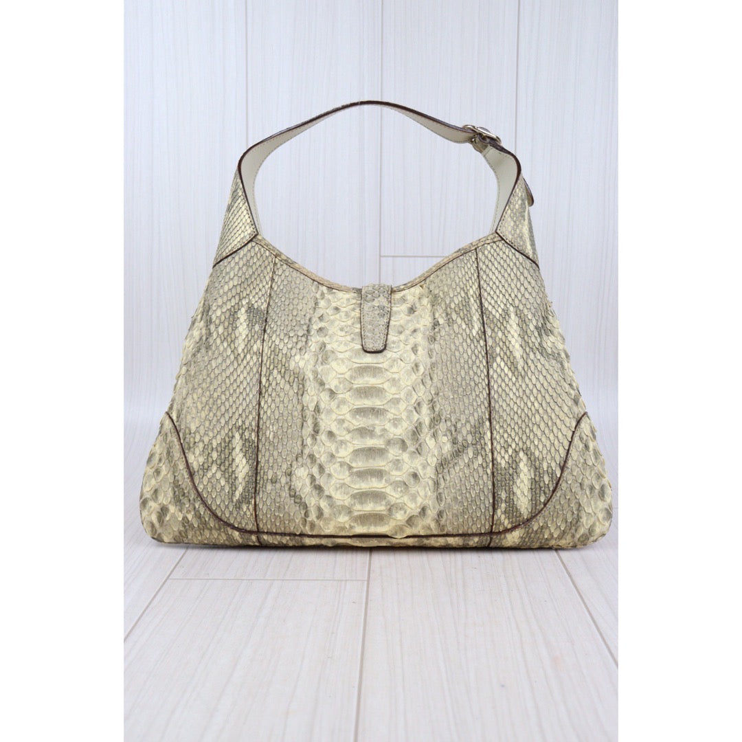 Rank A ｜ Gucci Jeckie Snake Skin Shoulder Bag ｜Q24020124