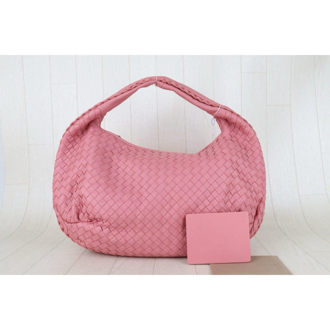 Include Entrupy Certificate of Authenticity｜Very Good ( Rank A)｜ Bottega Veneta Lamb Skin Braid Shoulder Bag  Pink｜S26052516