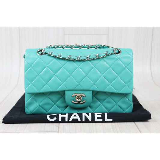 Include Entrupy Certificate of Authenticity｜Good ( Rank AB)｜ CHANEL Matrasse Double Flap 23 Shoulder Bag Green Made In 1997-1999 Year｜W24080705