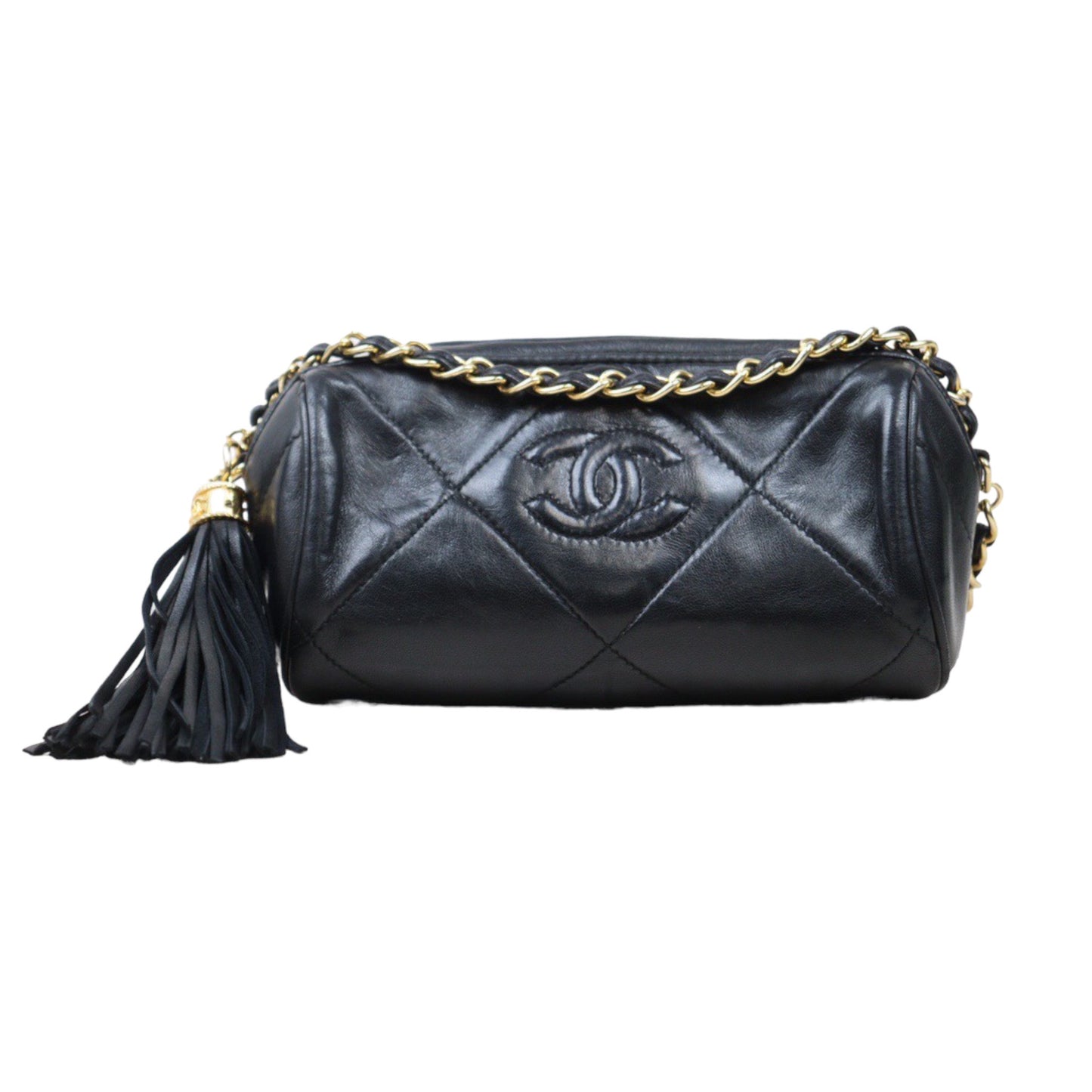 Rank AB｜ CHANEL Lamb Skin Shoulder Bag Black  Made in 1986-1988Year ｜P24061135