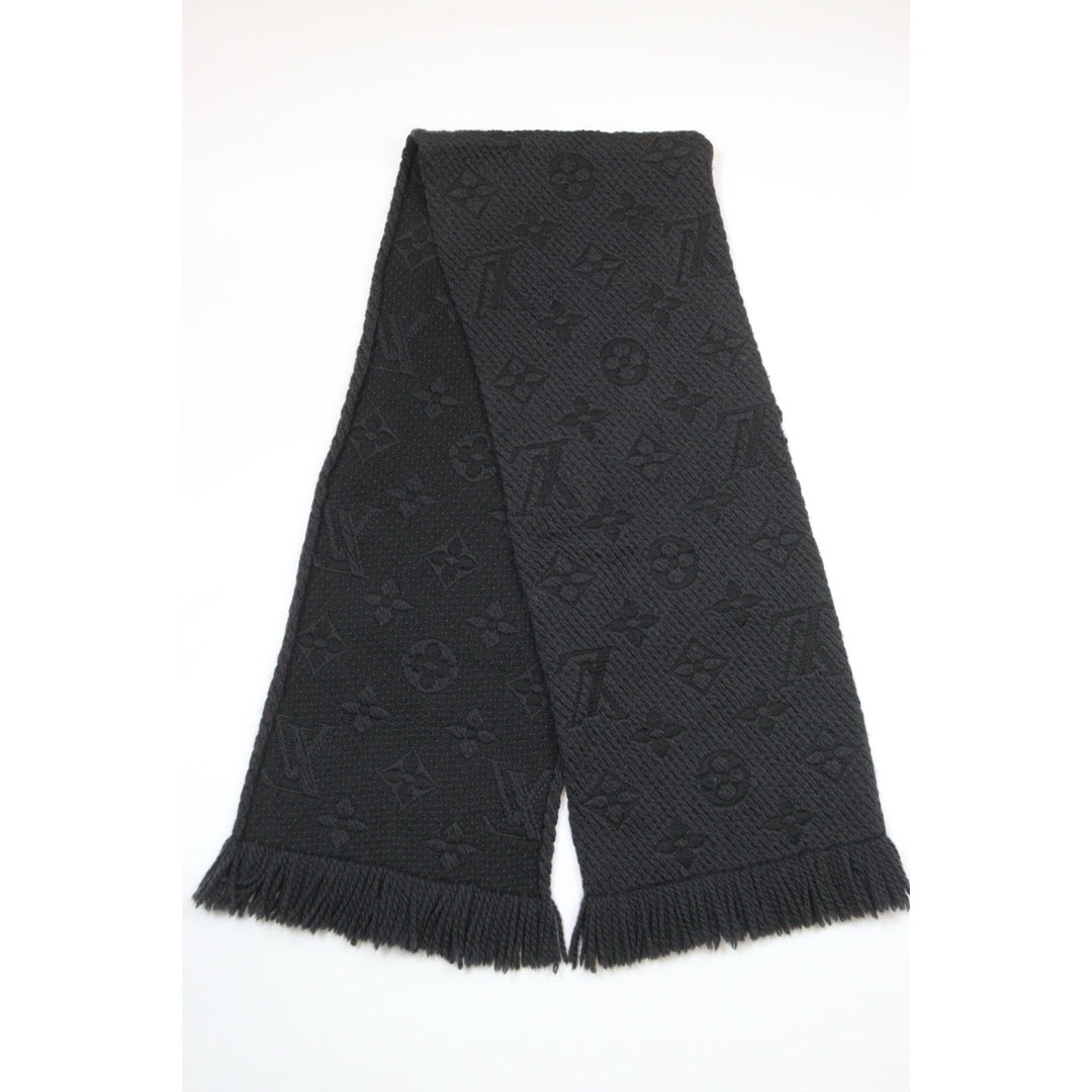 Very Good ( Rank A) ｜LV Monogram Escharpe Logomania Black Scarf｜26021304