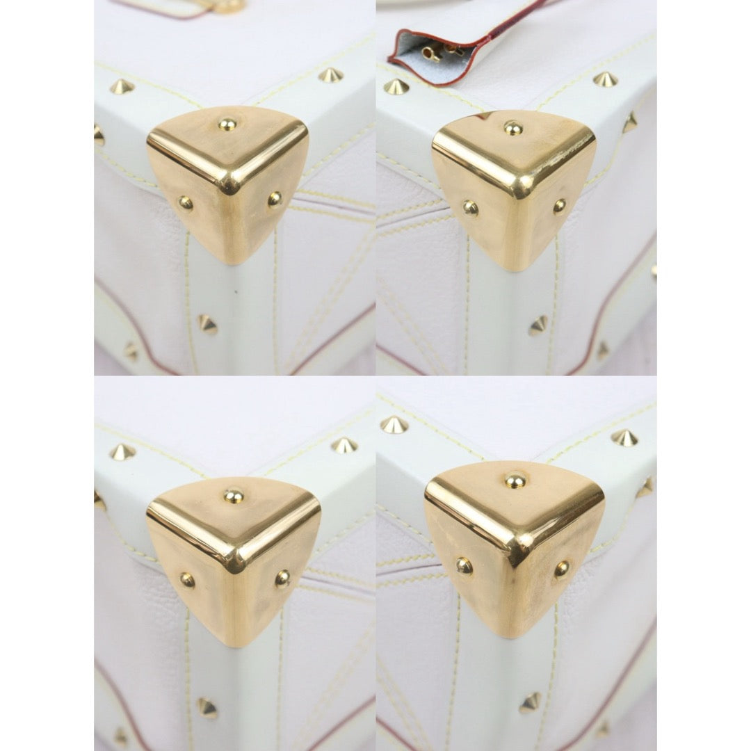 Good ( Rank AB)｜ LV Fabulo Suhari Studded Handbag White ｜Y25072903