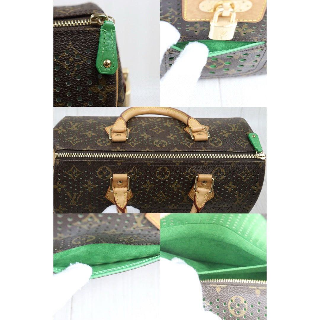 Good ( Rank AB) ｜ LV Monogram Hollow Design  Speedy 30 Hand Bag Green Limited edition｜25051902