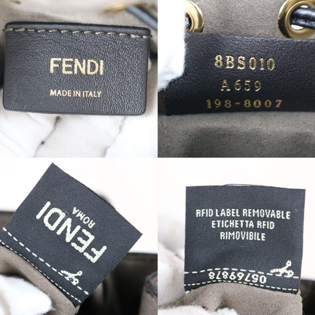 Good ( Rank AB)｜ FENDI Zucca Mini Mon Tresor Bucket bag Shoulder Bag Brown ｜S25081802