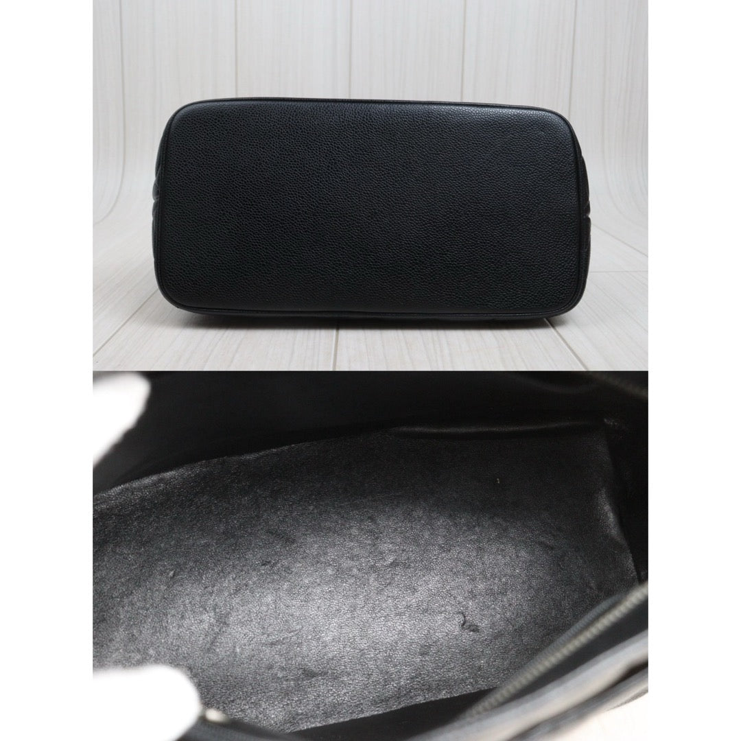 Include Entrupy Certificate of Authenticity｜Very Good ( Rank A)｜ CHANEL Caviar Skin Calf Leather Tote Bag Black Made In 2000～2002Year｜26092201