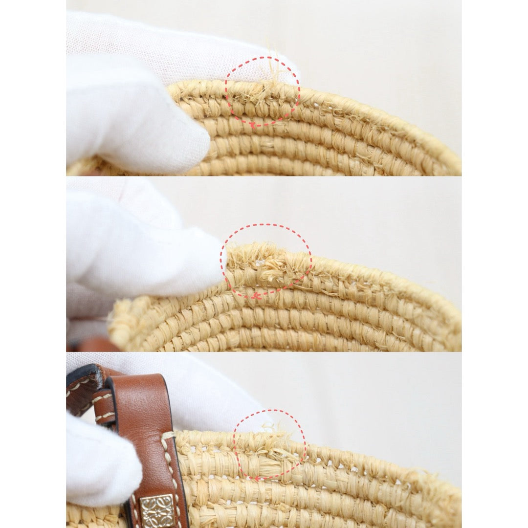 Good ( Rank AB)｜ LOEWE Straw  Basket Handbag Shoulder Bag ｜P25062701