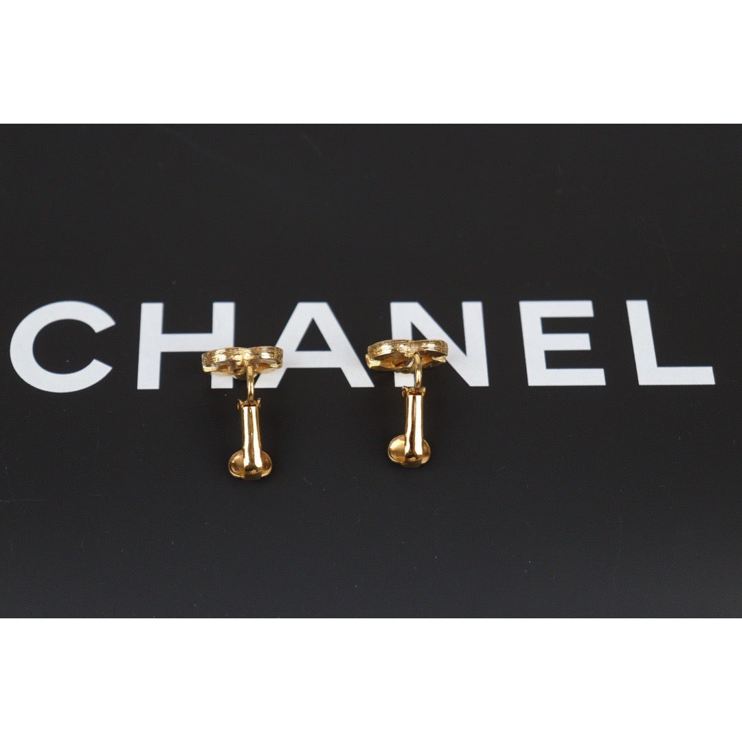 Rank A ｜CHANEL COCO Mark Diamond Vintage Earrings ｜24020821