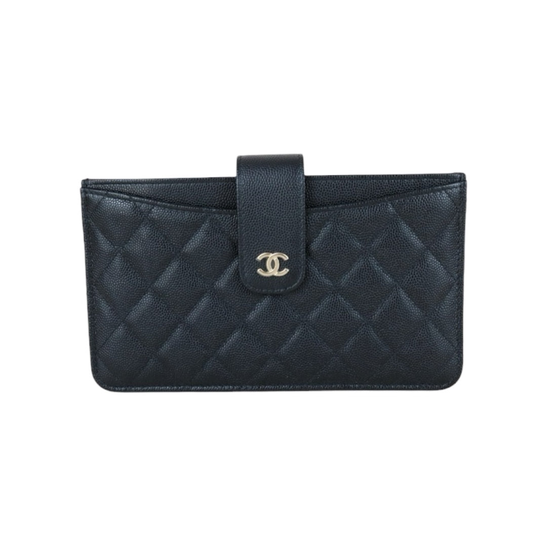 Very Good ( Rank A)｜Chanel Caviar Skin Black  Long Wallet Made In 2019Year ｜X25050601