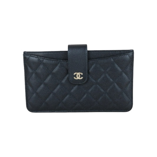 Very Good ( Rank A)｜Chanel Caviar Skin Black  Long Wallet Made In 2019Year ｜X25050601