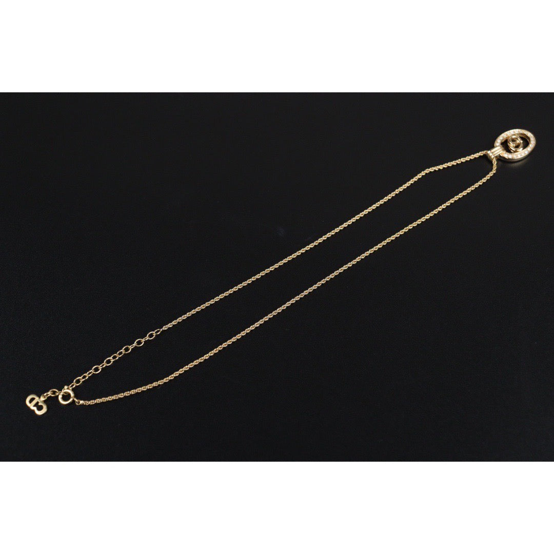 Rank A ｜ Dior CD Earring Necklace Set Gold｜23120710