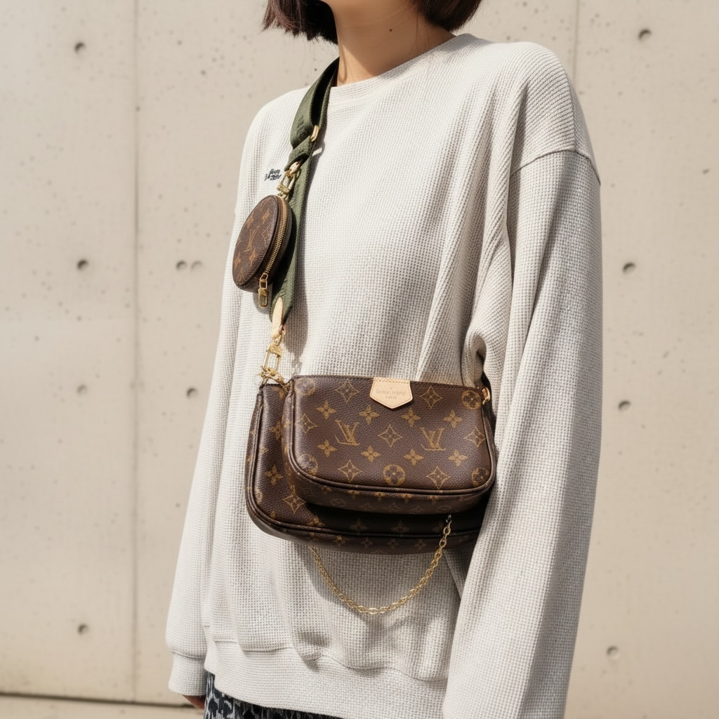 Include Entrupy Certificate of Authenticity｜Very Good ( Rank A)｜Louis Vuitton Monogram Multiti Pochette Accessoire  IC Chips Model ｜S26030810