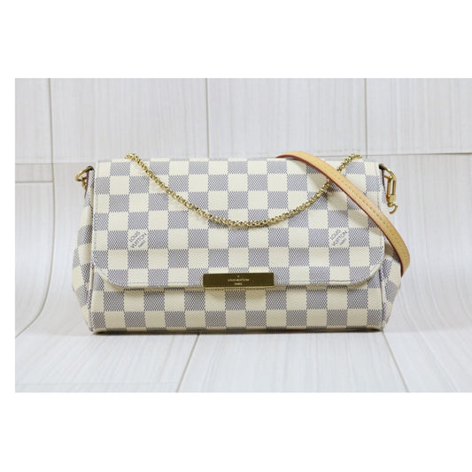 Rank A ｜ Louis Vuitton Damier Azur Favorite MM Shoulder Bag｜S24040205