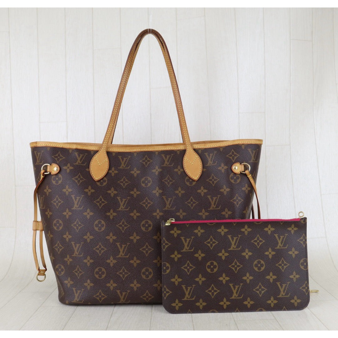 Include Entrupy Certificate of Authenticity｜Good ( Rank AB)｜Louis Vuitton Monogram Neverful MM ShoulderBag With Pouch｜S26053005