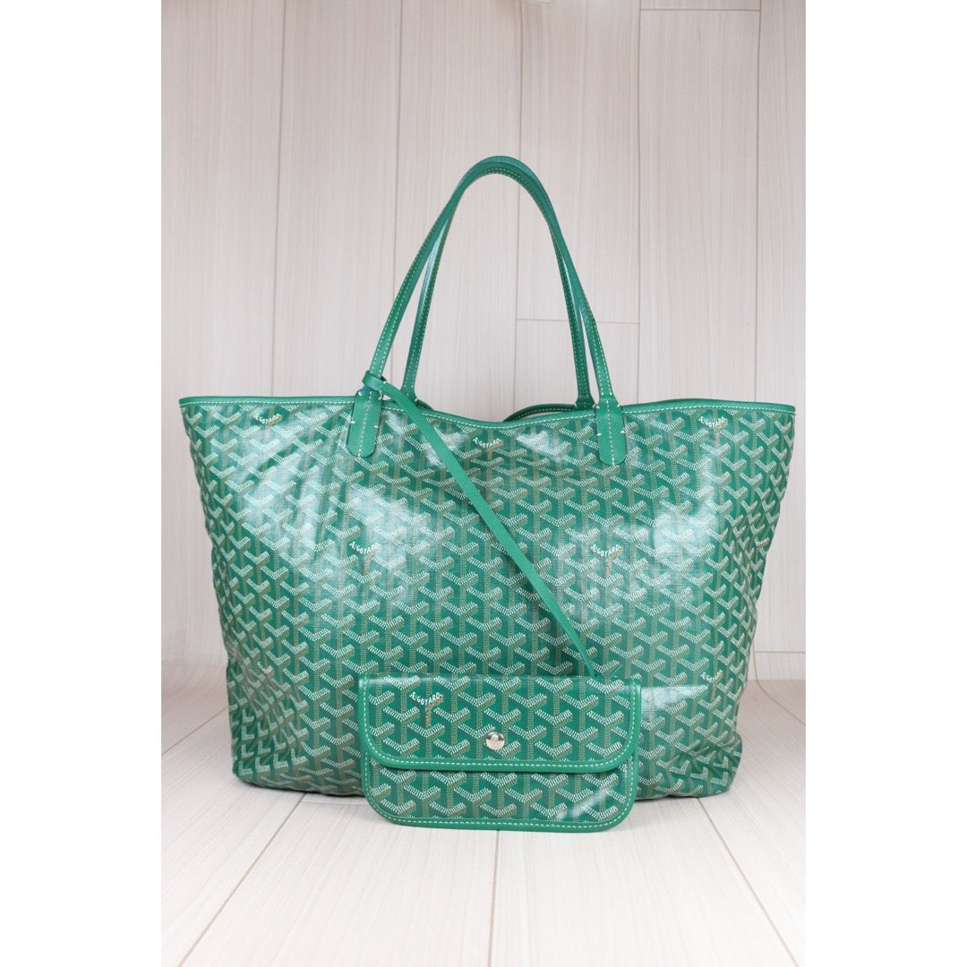 Rank A ｜ Goyard Saint-Louis GM Tote Bag Green｜S24071102