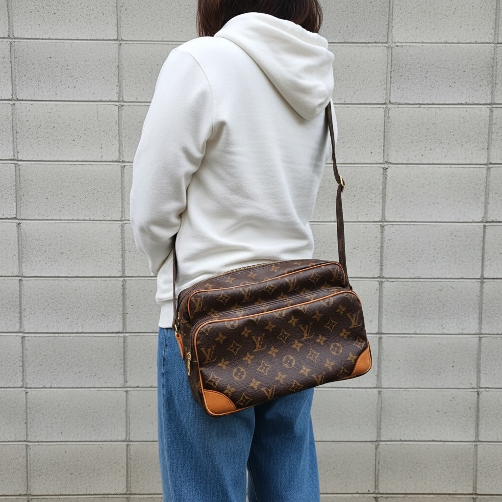 Include Entrupy Certificate of Authenticity｜Good ( Rank AB) ｜  Louis Vuitton Monogram Nile Shoulder Bag｜26042004