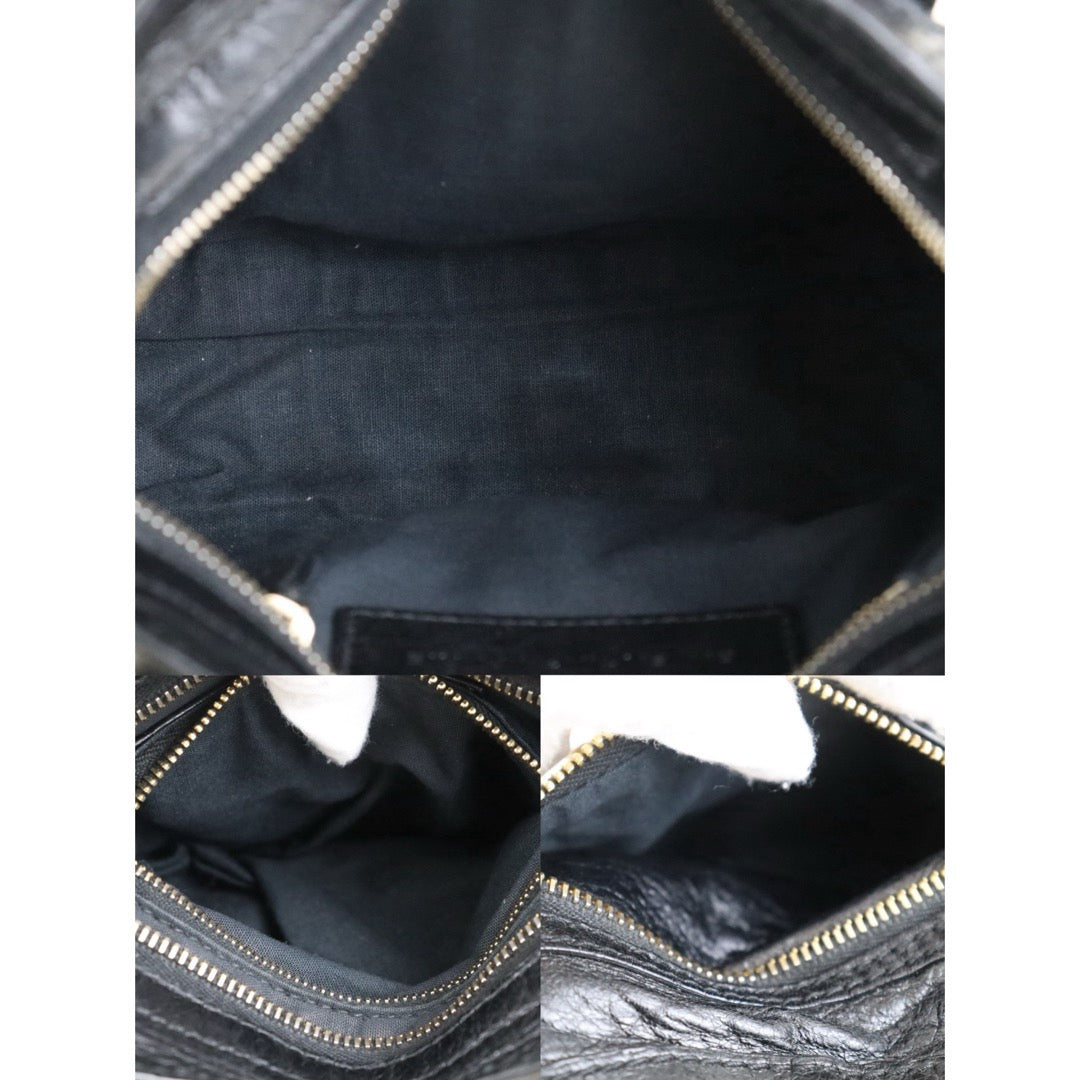 Include Entrupy Certificate of Authenticity｜Good ( Rank AB)｜Balenciaga Oiled Leather Gaint Classic mini city Handbag Shoulder Bag Black｜S26030822