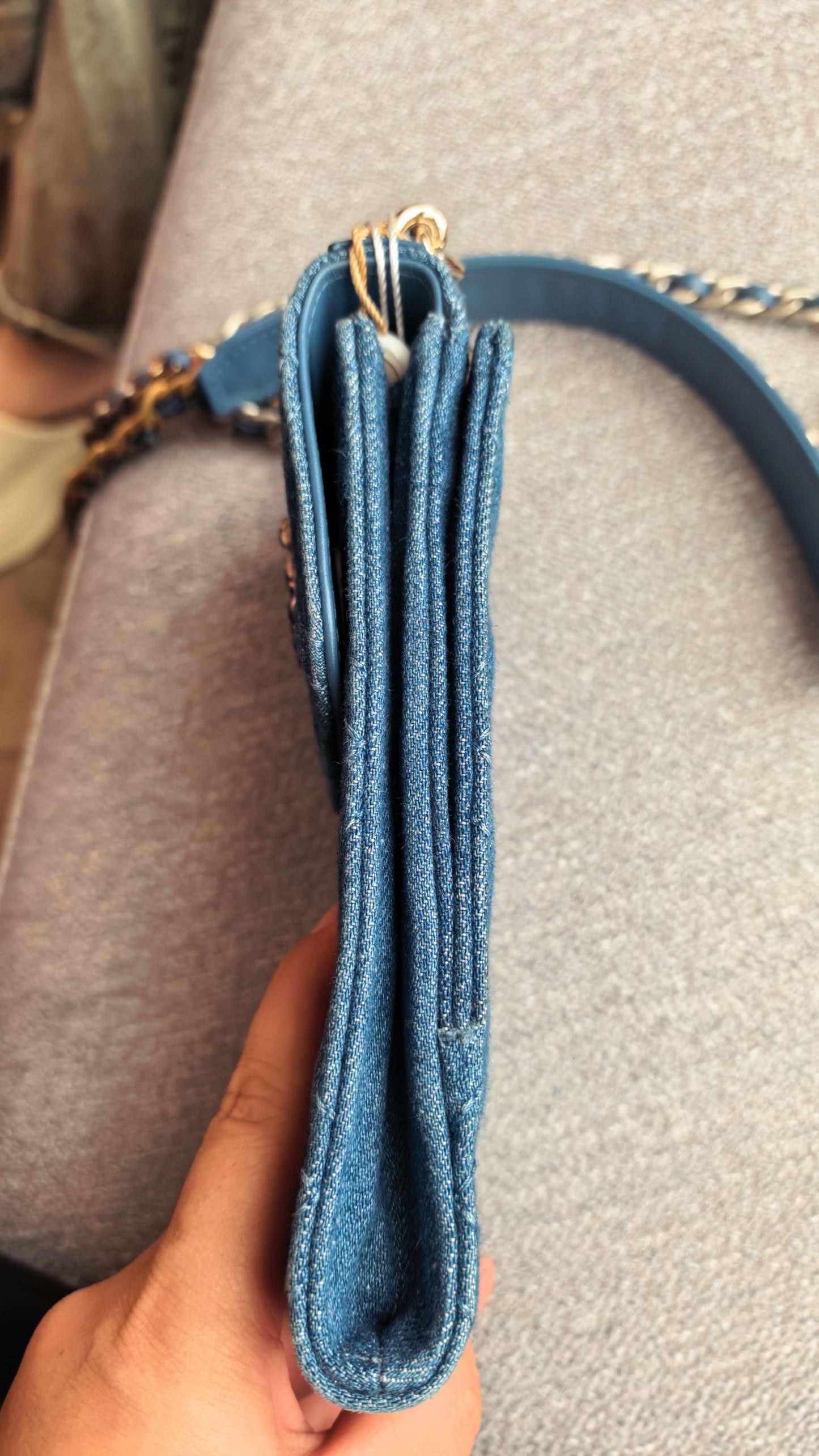 First installment 1/4｜ CHANEL Matrasse Chain Demin Blue 19Bag Shoulderbag