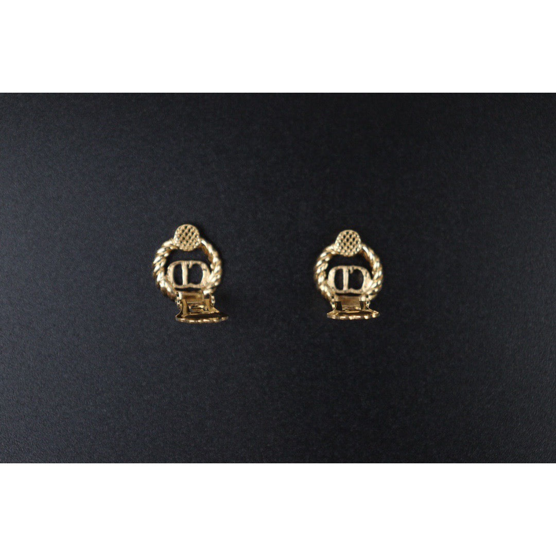 Very Good ( Rank A) ｜ Dior CD Earring Gold Plated｜24050926