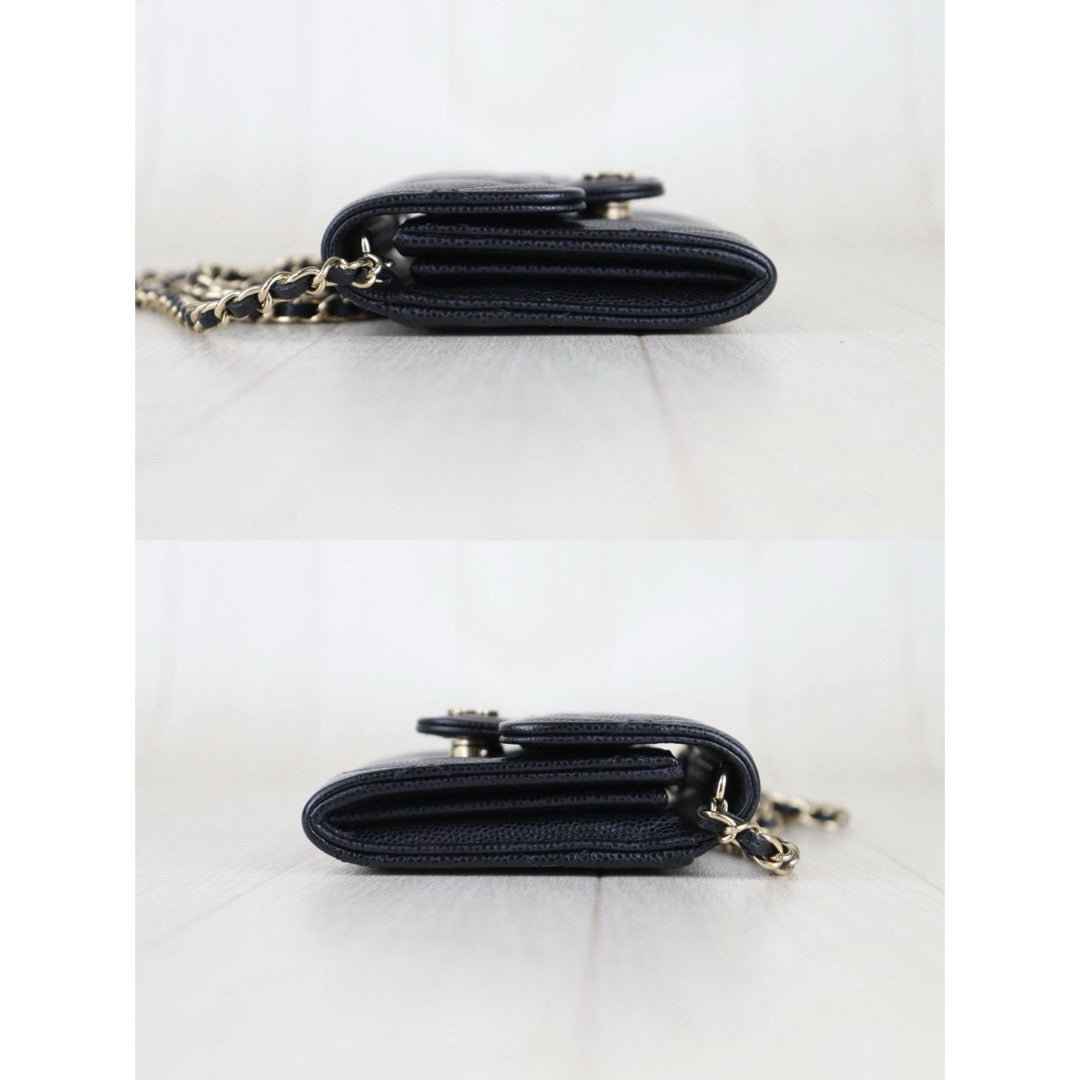 Include Entrupy Certificate of Authenticity｜Very Good（Rank A）｜CHANEL Caviar Skin Matrasse Chain Mini Shoulder Bag Made In 2021-2022Year｜S26072508