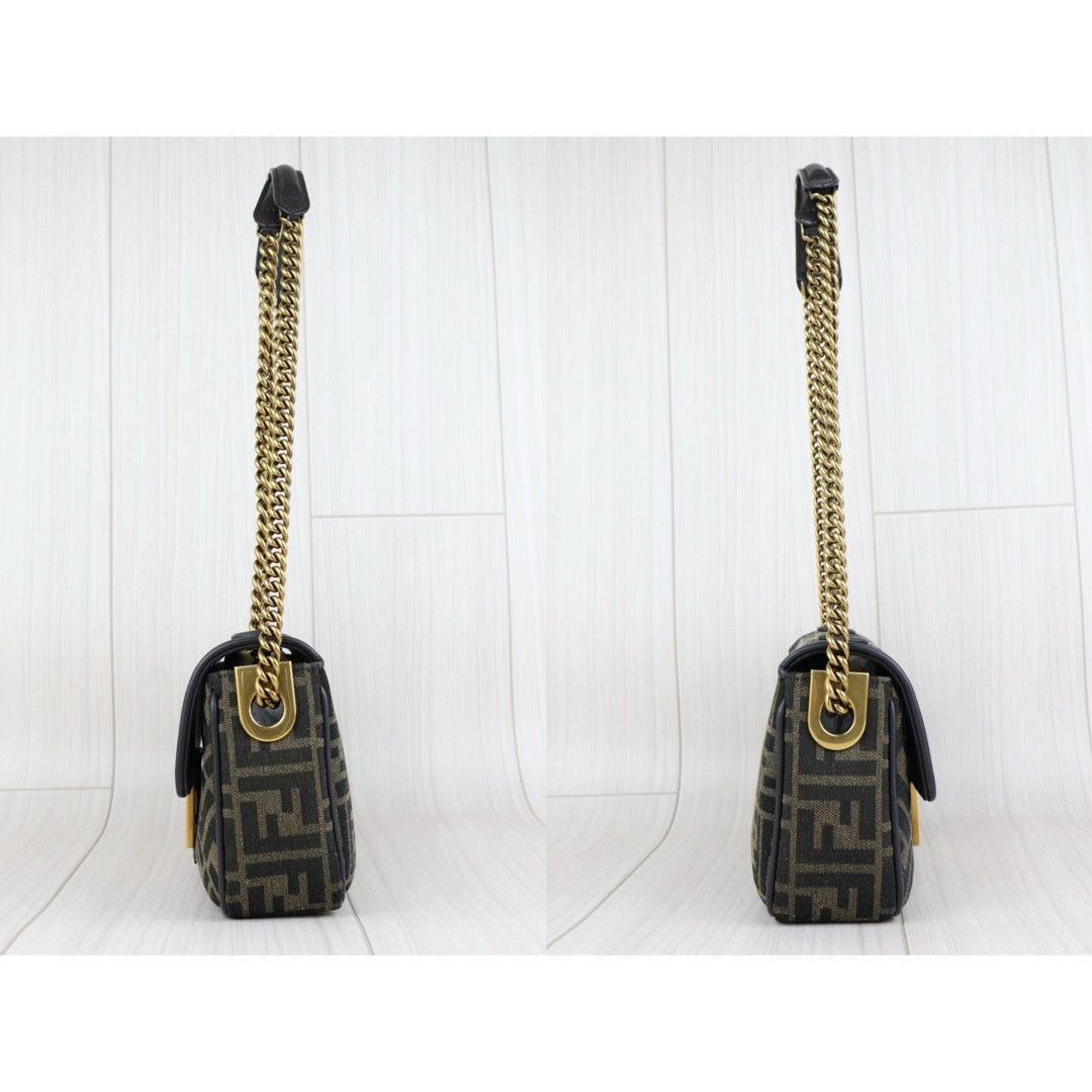 Very Good ( Rank A)｜ FENDI Zucca Mamma Baguette  Chain Shoulder Bag Current Model｜W25082902