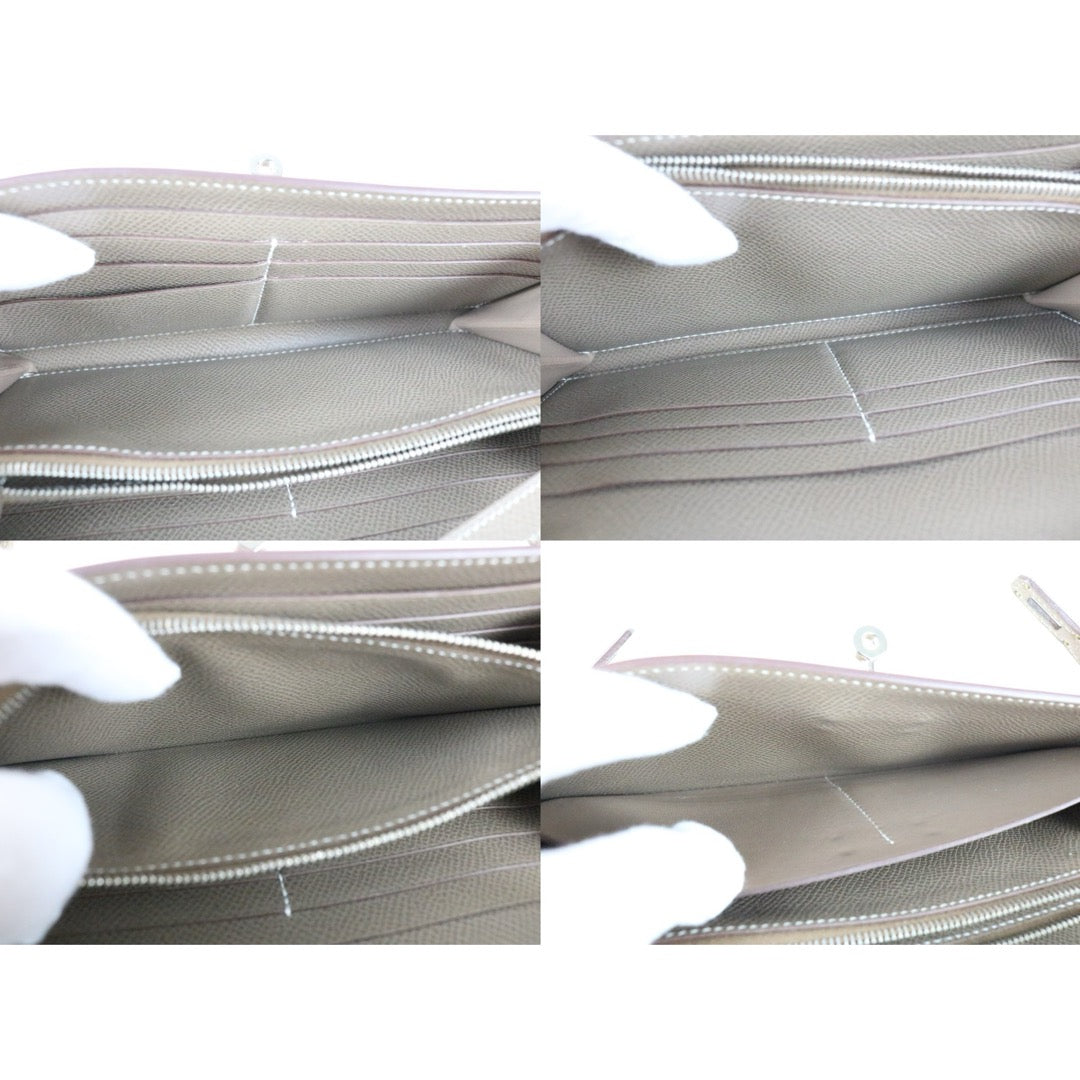 Very Good ( Rank A)｜ HERMES Epsom Kelly Wallet Etoupe Gray □N Stamp Made In 2010 Year｜W25092603