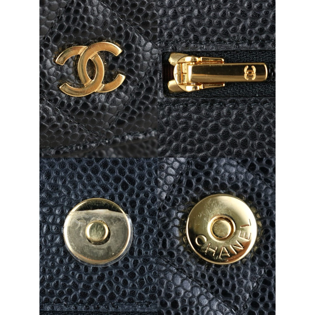 Very Good ( Rank A) ｜Full Set CHANEL Matrasse Chain Caviar Skin WOC19 Shoulder Bag Black Made In 2019～2020Year ｜S25090405