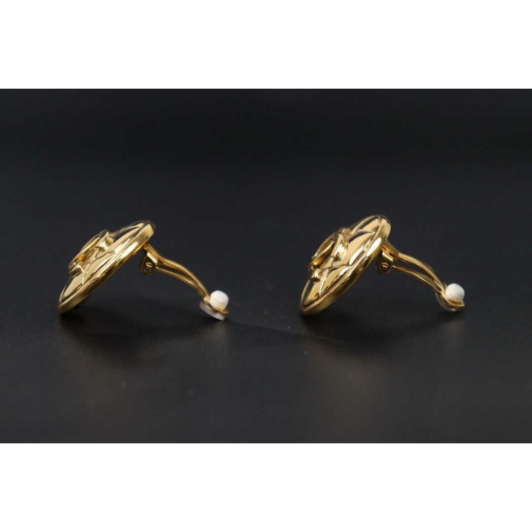 Very Good ( Rank A) ｜CHANEL Coco Mark Gold 24 Plated Earrings ｜S24112503
