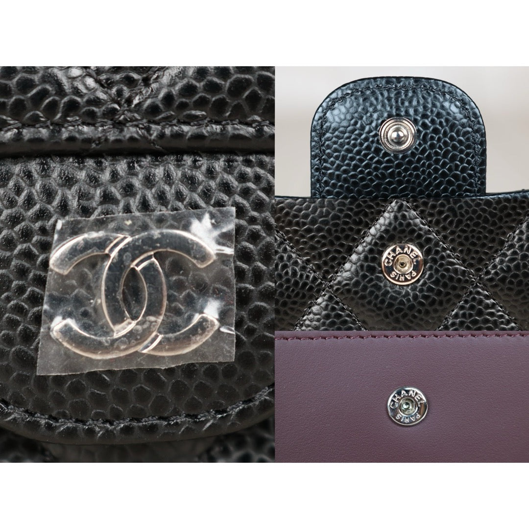 Excellent（Rank SA）｜CHANEL Caviar Skin Black Long Wallet｜S24090301