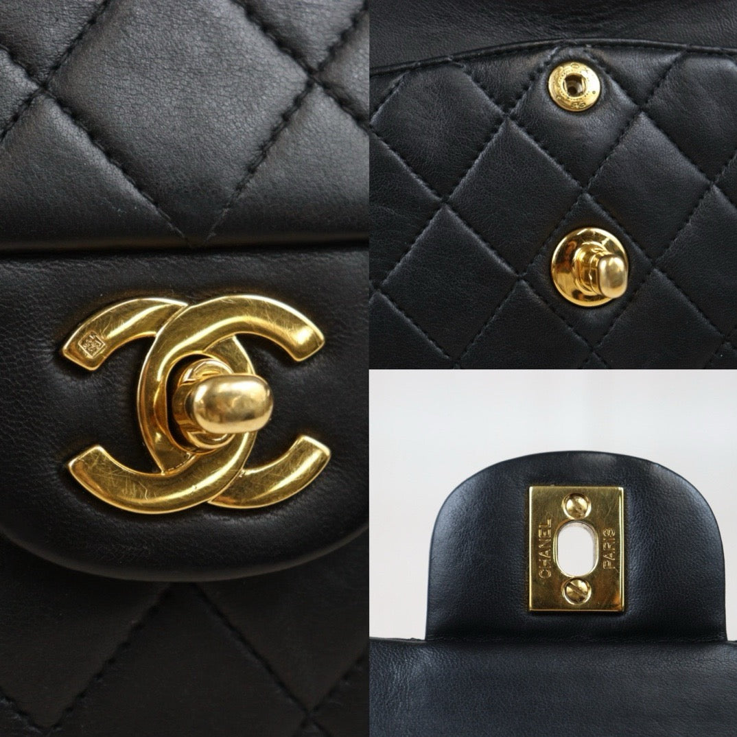 Rank AB｜ CHANEL Matrasse Double Flap 23 Shoulder Bag Black Made In 2000-2002 Year｜S24070803