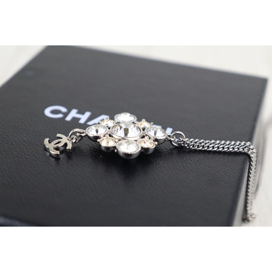 Very Good ( Rank A) ｜CHANEL COCO Mark Colorblock Rhinestone Chocker Necklace｜H25011109