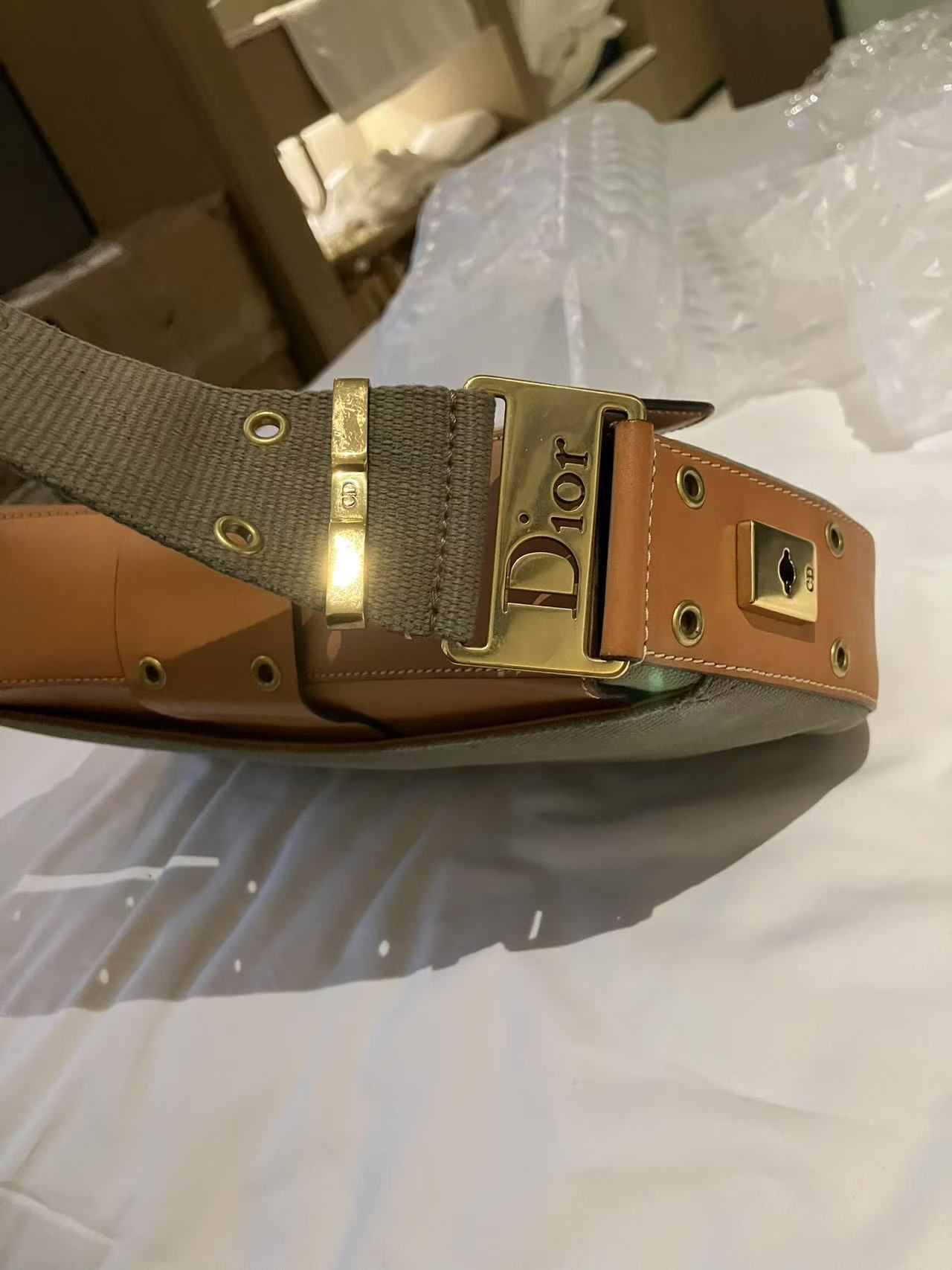 Dior Punk Canvas Shoulder Bag