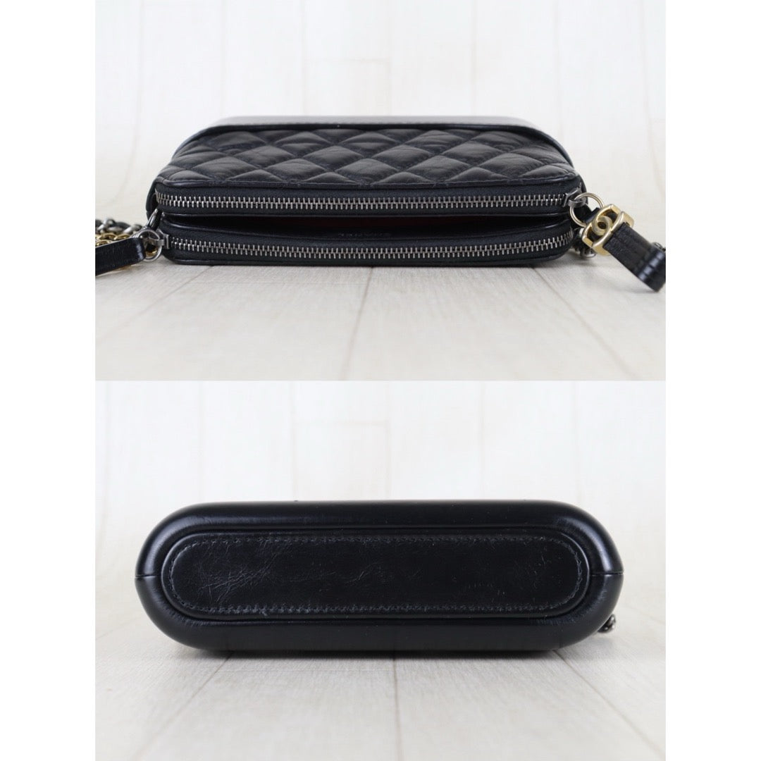 Include Entrupy Certificate of Authenticity｜Very Good ( Rank A)｜CHANEL Mini Gabrielle Aged Calfskin Shoulder Bag Black Made in 2019Year｜S26072548