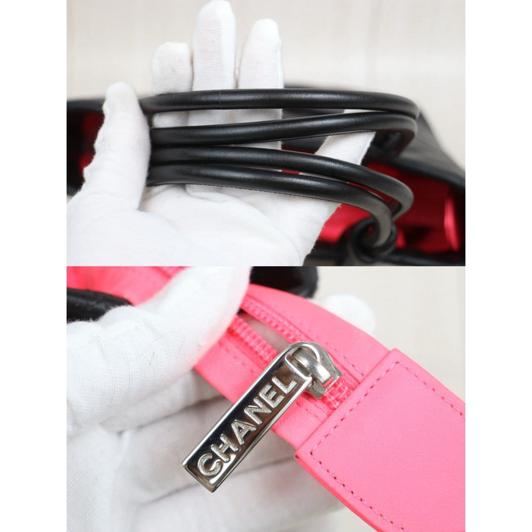 Include Entrupy Certificate of Authenticity｜Very Good ( Rank A)｜ CHANEL Cambon Line ToteBag Black Made In 2004-2005 Year｜26031901