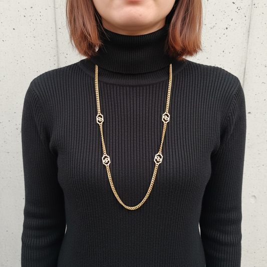 Include Authentic Detective Certificate of Authenticity｜Very Good ( Rank A) ｜ Dior  CD Long Necklace ｜Y26040709