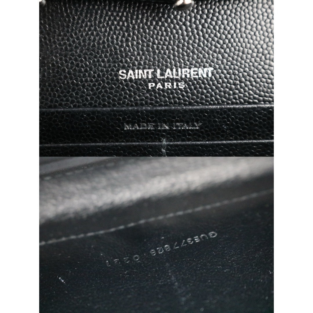 Very Good ( Rank A)｜Saint Laurent YSL Caviar Skin Shoulder Bag Black｜S25060303