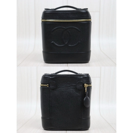 Include Entrupy Certificate of Authenticity｜Good ( Rank AB)｜ CHANEL Caviar Skin Vanity Handbag  Made In 2002～2003Year ｜26011502