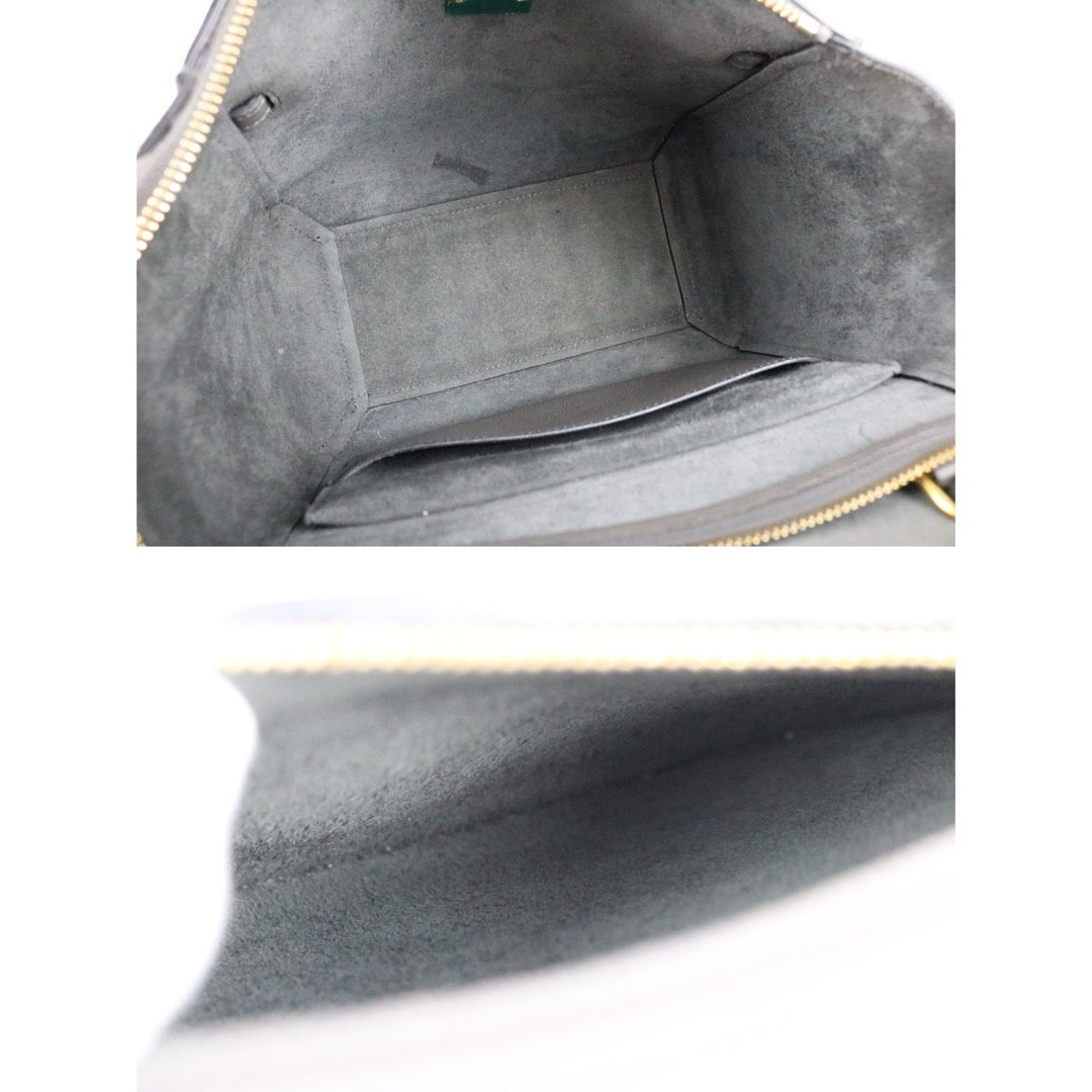 Very Good ( Rank A)｜CELINE Leather Calf Belt Micro Handbag Shoulder Bag Gray｜S25051304