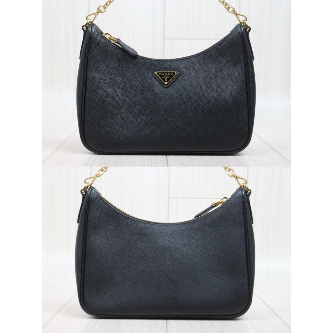 Include Entrupy Certificate of Authenticity｜Very Good ( Rank A)｜ PRADA Re-Edition 2005 Saffiano Leather Shoulder Bag ｜S26040103