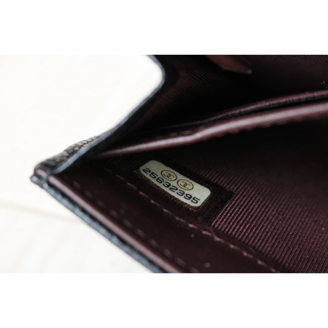 Very Good ( Rank A) ｜Chanel Caviar Skin Black  Wallet Made In 2018Year ｜S25063002