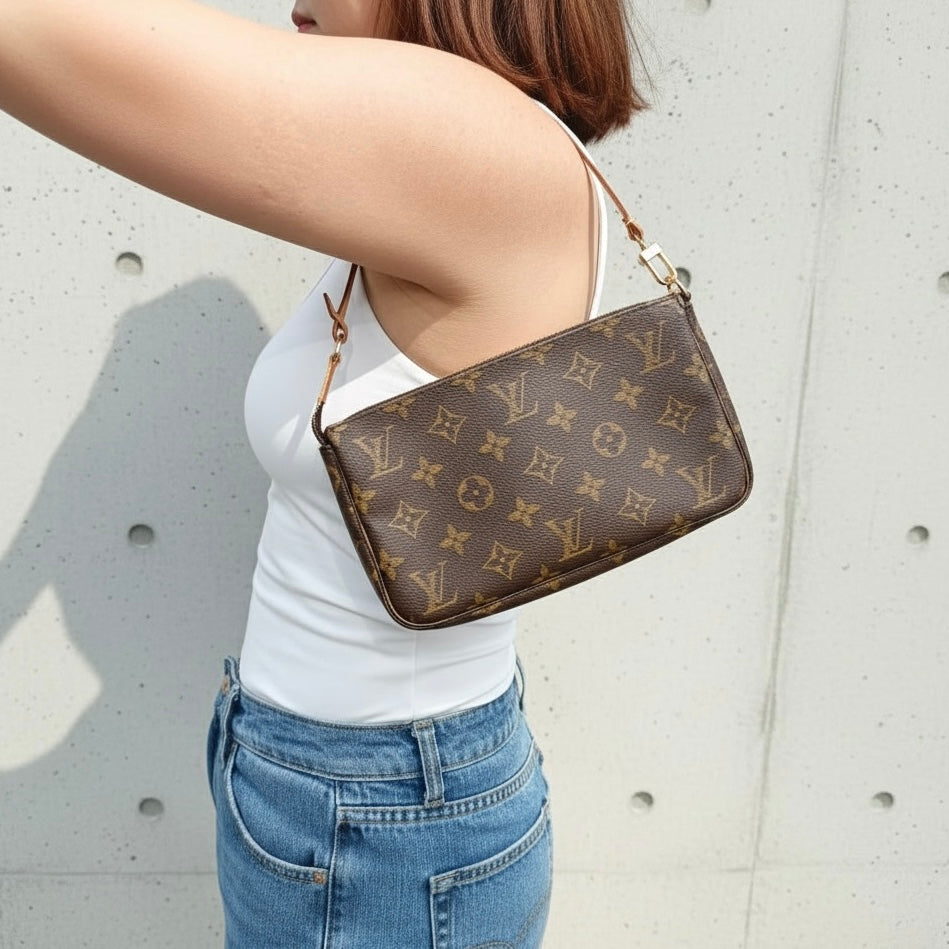 Include Entrupy Certificate of Authenticity｜Good ( Rank AB)｜Louis Vuitton Monogram Pochette Accessoires ｜26040806